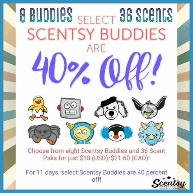 Scentsy Buddies are 40% OFF!